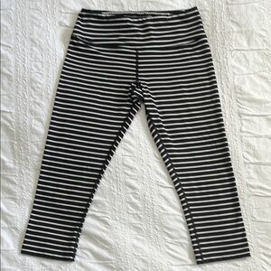 Scorpio Sol Black and White Striped Kids Leggings
